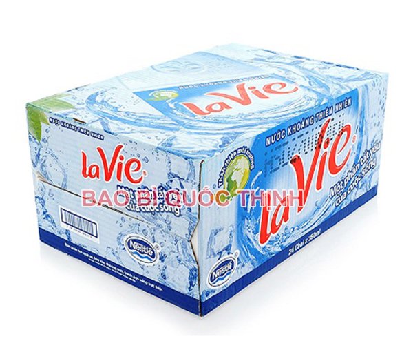 thùng carton 3 lớp in offset đựng nước uống đóng chai - hinh 1