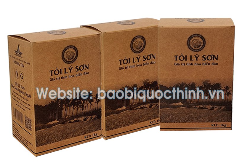 In hộp giấy kraft tỏi Lý Sơn giá rẻ - hình 1