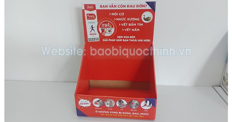 Kệ giấy trưng bày dược phẩm tại Bao Bì Quốc Thịnh