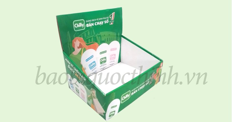 Mẫu khay giấy nhỏ trưng bày sản phẩm tại Bao Bì Quốc Thịnh chất lượng cao