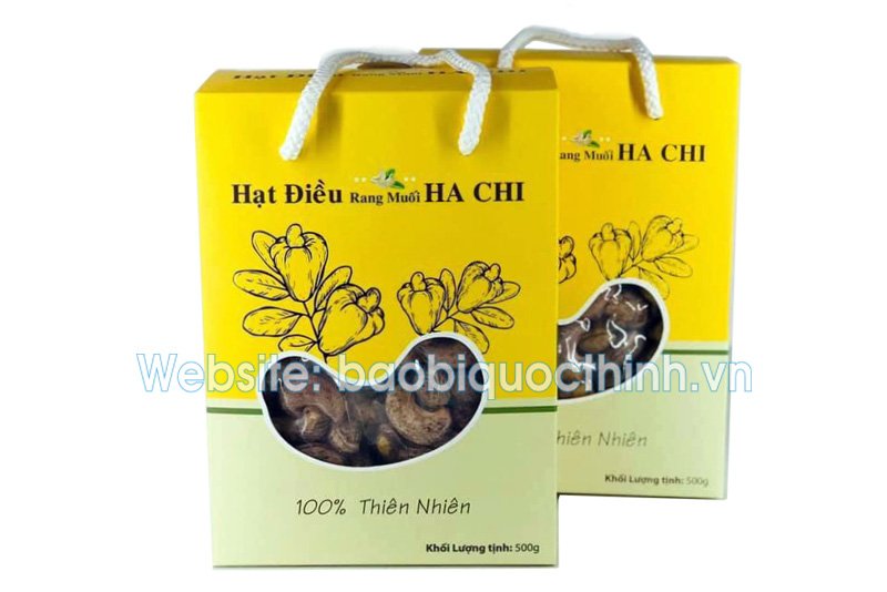 Hộp giấy đựng hạt điều làm quà tặng Bao Bì Quốc Thịnh