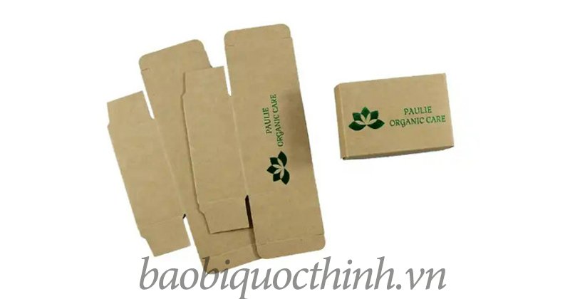 Ép kim trên bao bì giấy Kraft