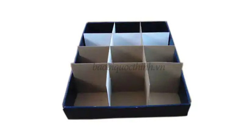 Khay giấy carton có vách ngăn xương cá