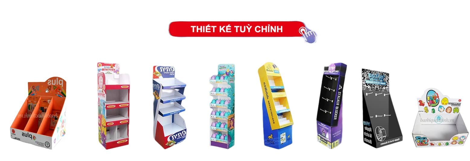 Sản xuất kệ giấy trưng bày tuỳ chỉnh theo yêu cầu - banner 005