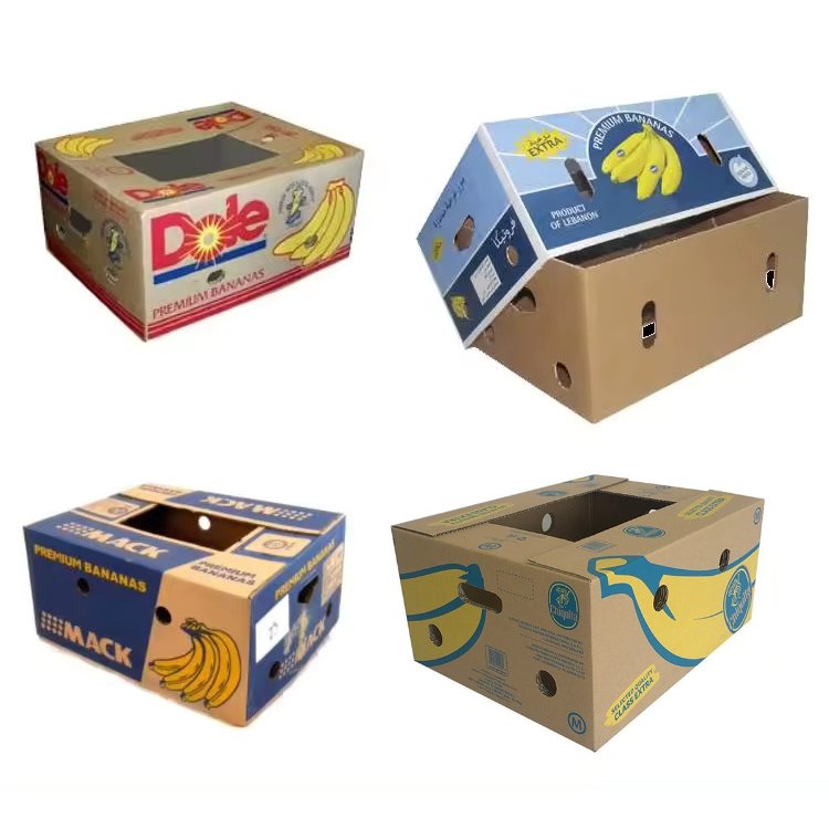 Thùng carton âm dương - đựng chuối xuất khẩu